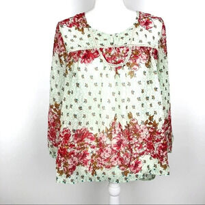 Kelly Renee | Floral Boho 3/4 Sleeve Top